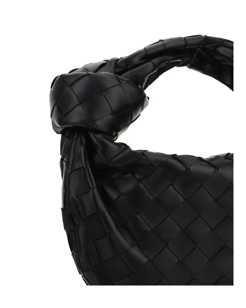 Bottega Veneta Women's Jodie Mini Handbag Black-Gold Lambskin Handbags Hand Bags Black