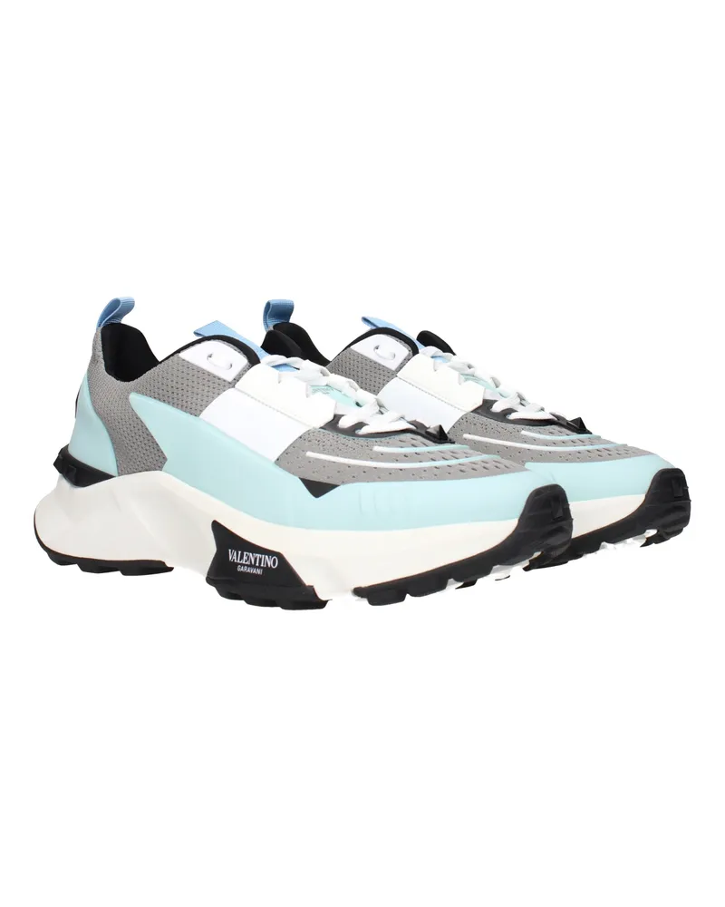 Valentino Garavani Men's Gray Fabric Athletic Sneakers Multicolor