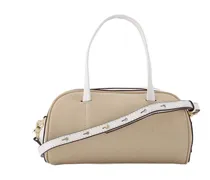 Women's Hourglass Bag Ivory And White Leather Beige Handbags-purses