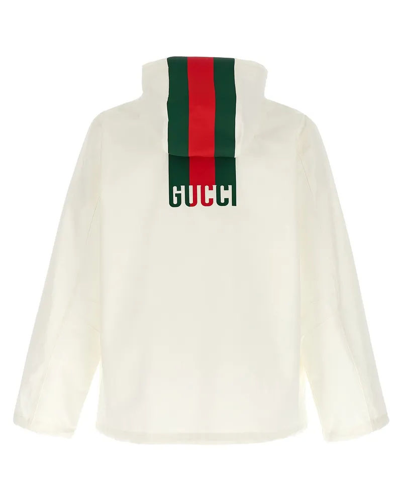 Gucci Men's White Cotton Shell Jacket Clothing White