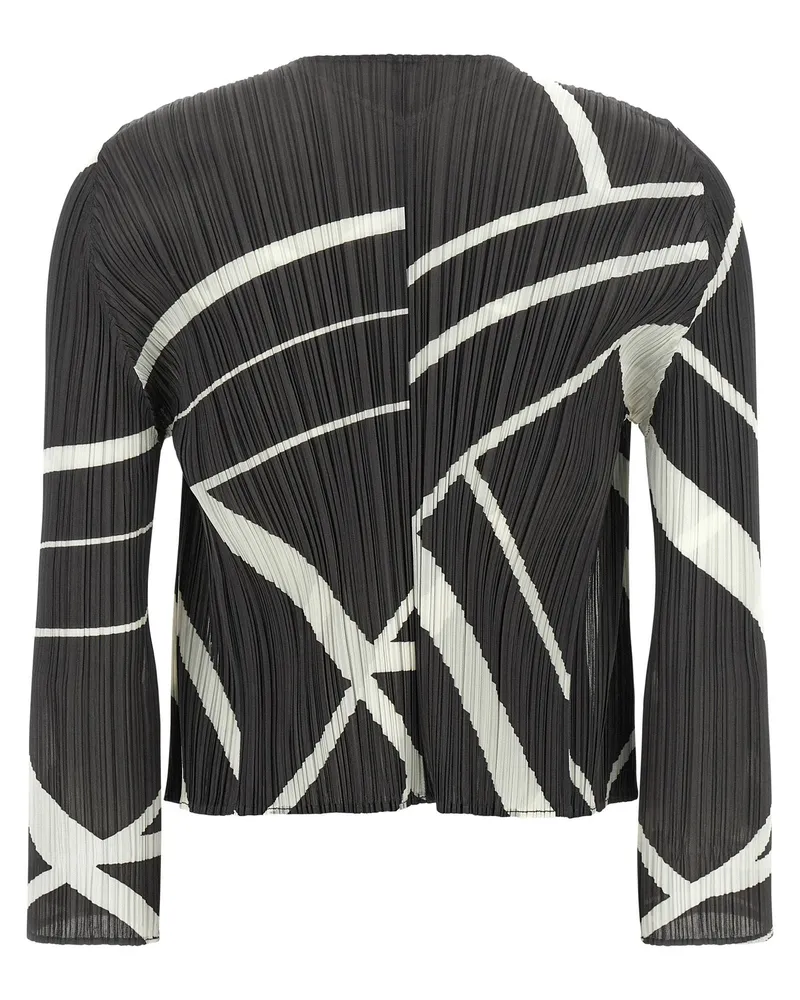 Issey Miyake Fold Line Cardigan — Black Black