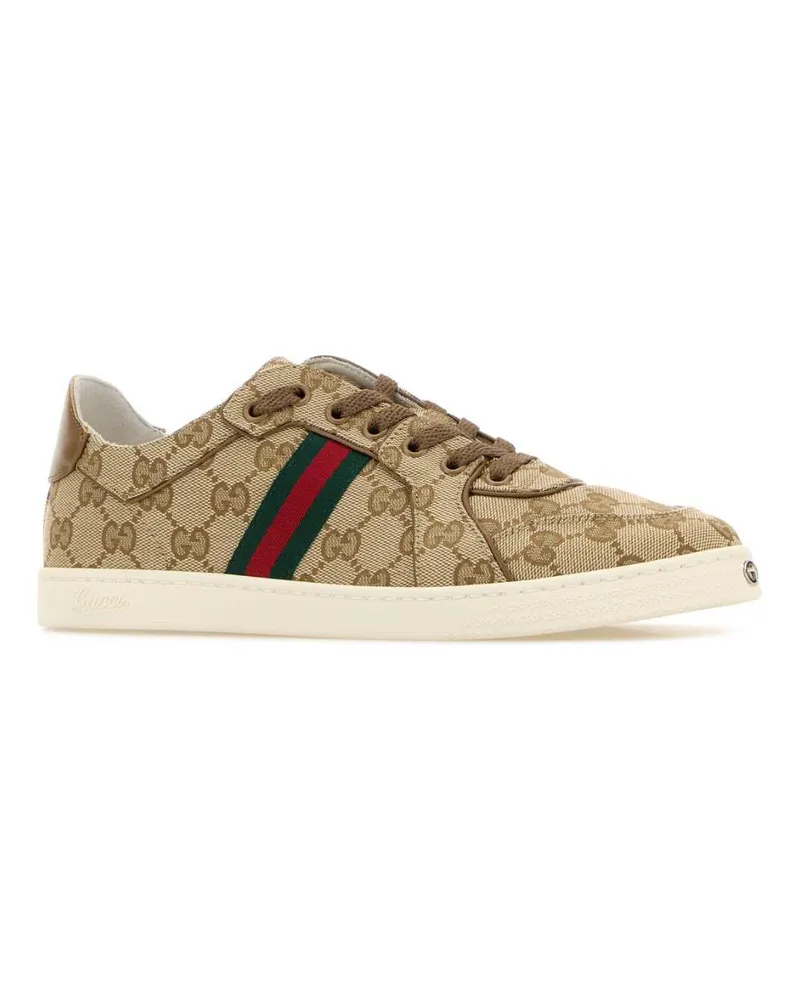 Gucci Women's Gg Canvas Stretch Sneakers Vintsandcashewvrv Beige