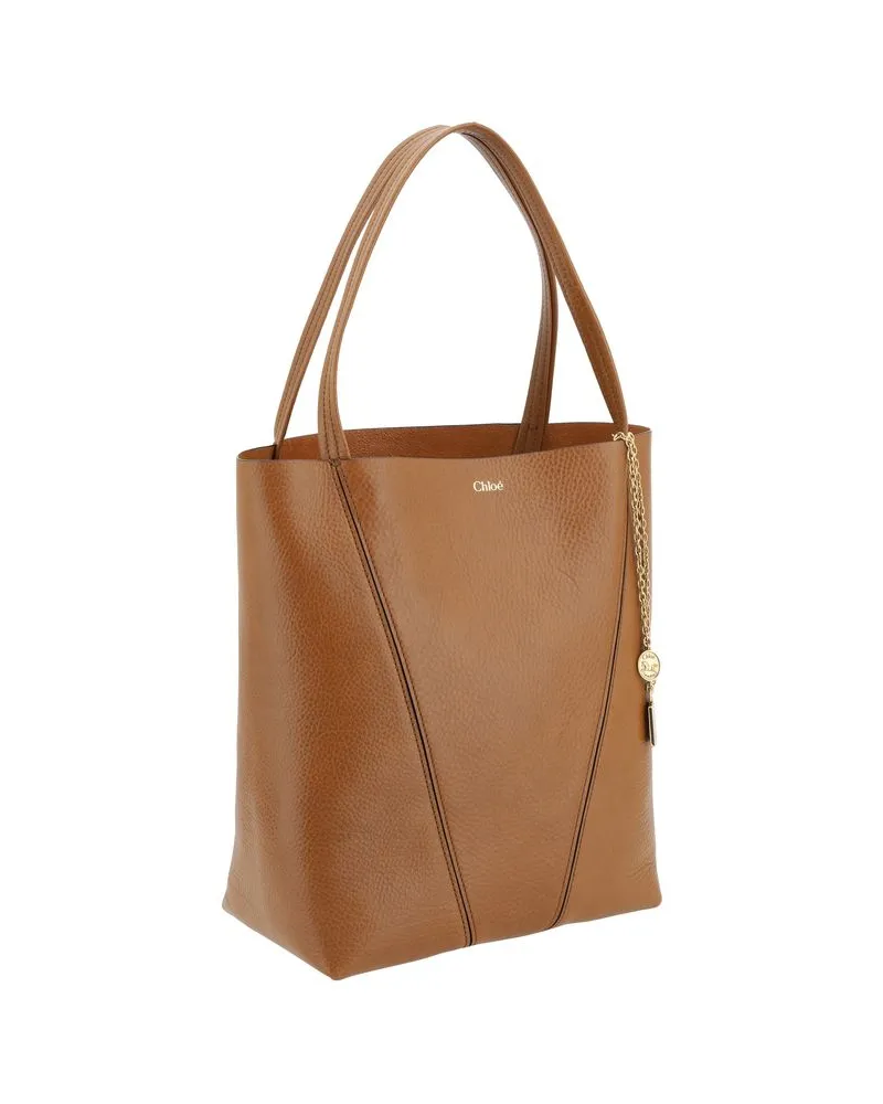 Chloé Women's Brown Calf Leather Bos Taurus Shoulder Bag Brown