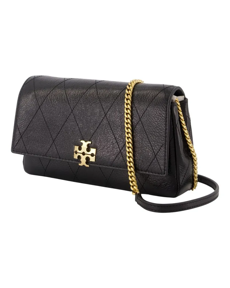 Tory Burch Women's Charlie Wallet On Chain -  Leather Black Calfskin Bags Wallets-On-Chain Black