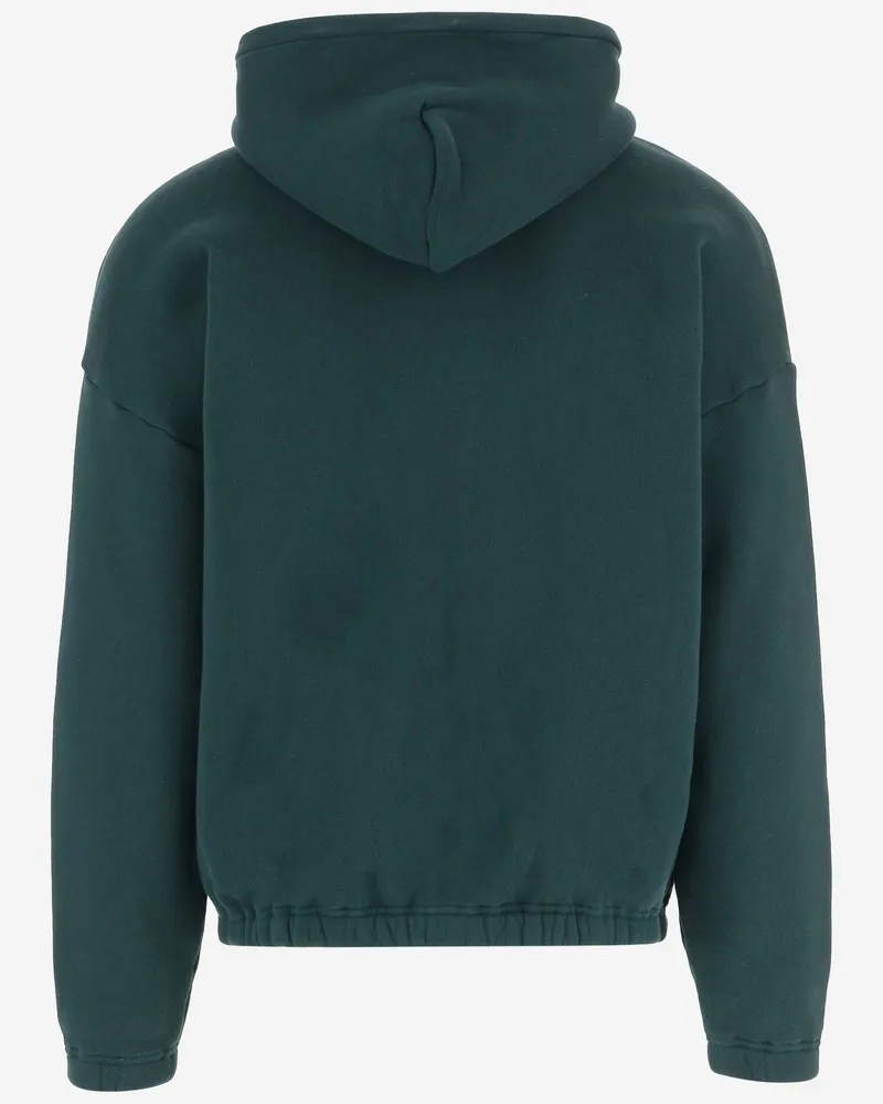 AUTRY Men's Cotton Zip-Up Hoodie Green Sweatshirts Sweater Green