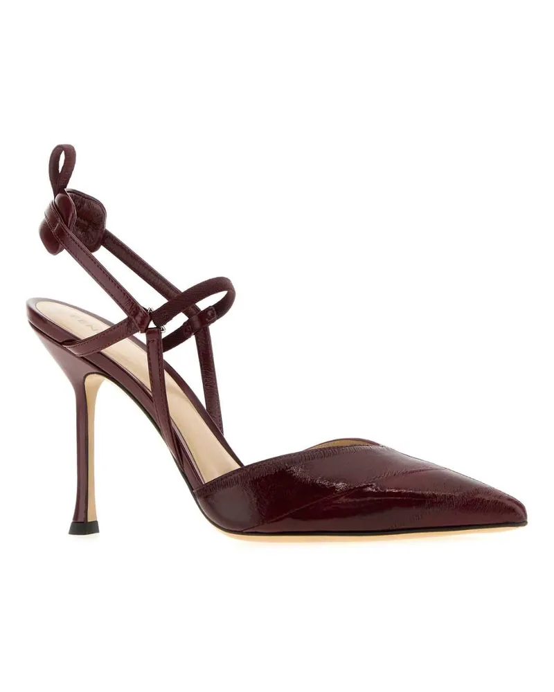 Fendi Women's Burgundy Leather Very Colibrã¬ Pumps Wine+bordeaux 1925 Sandali Sandal Burgundy