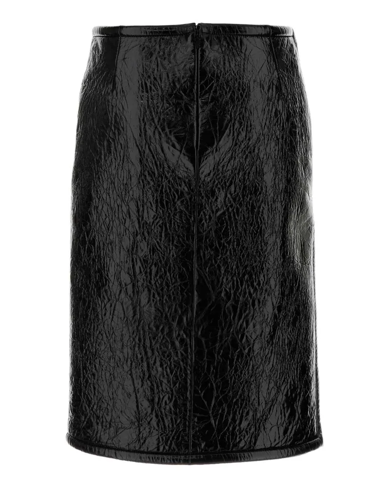 Gucci Women's Black Leather Skirt Nero Gonne Black