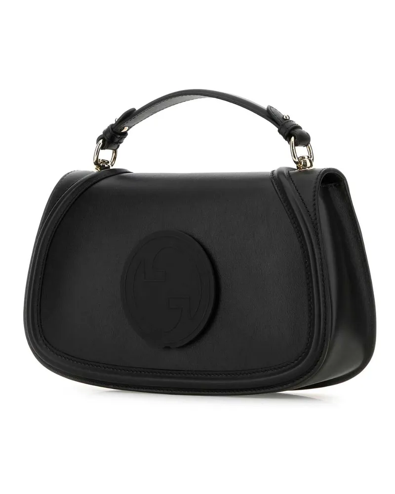 Gucci Women's Black Leather  Blondie Handbag Blackblack Borse A Mano Black