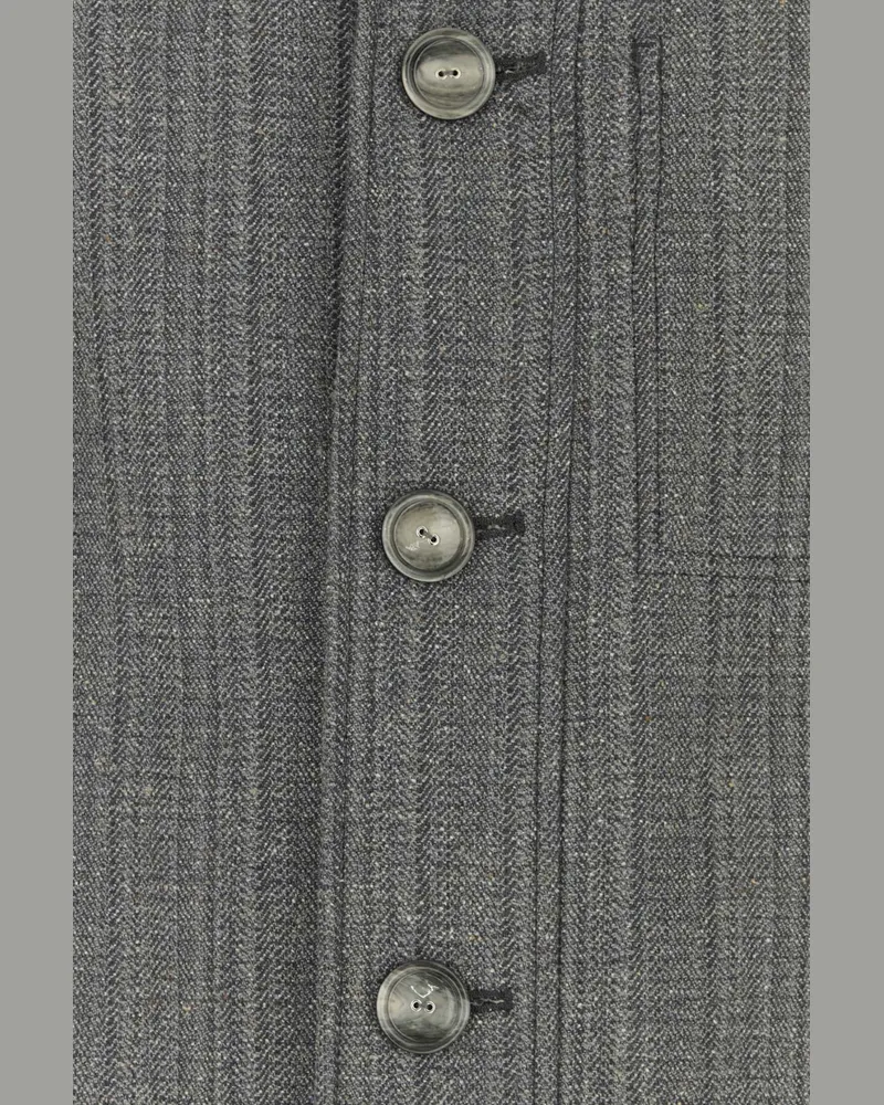 AMI Paris Virgin Wool Blend Jacket — Gray Gray