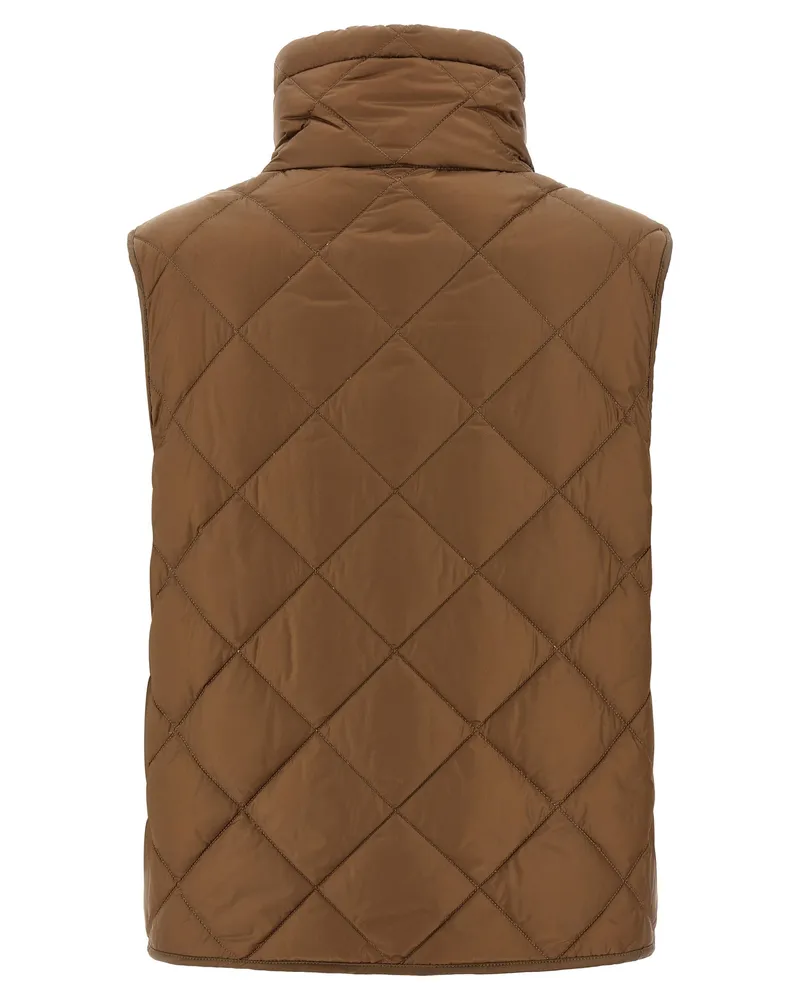 Max Mara Women's Brown Polyamide Sleeveless Jacket Clothing Brown