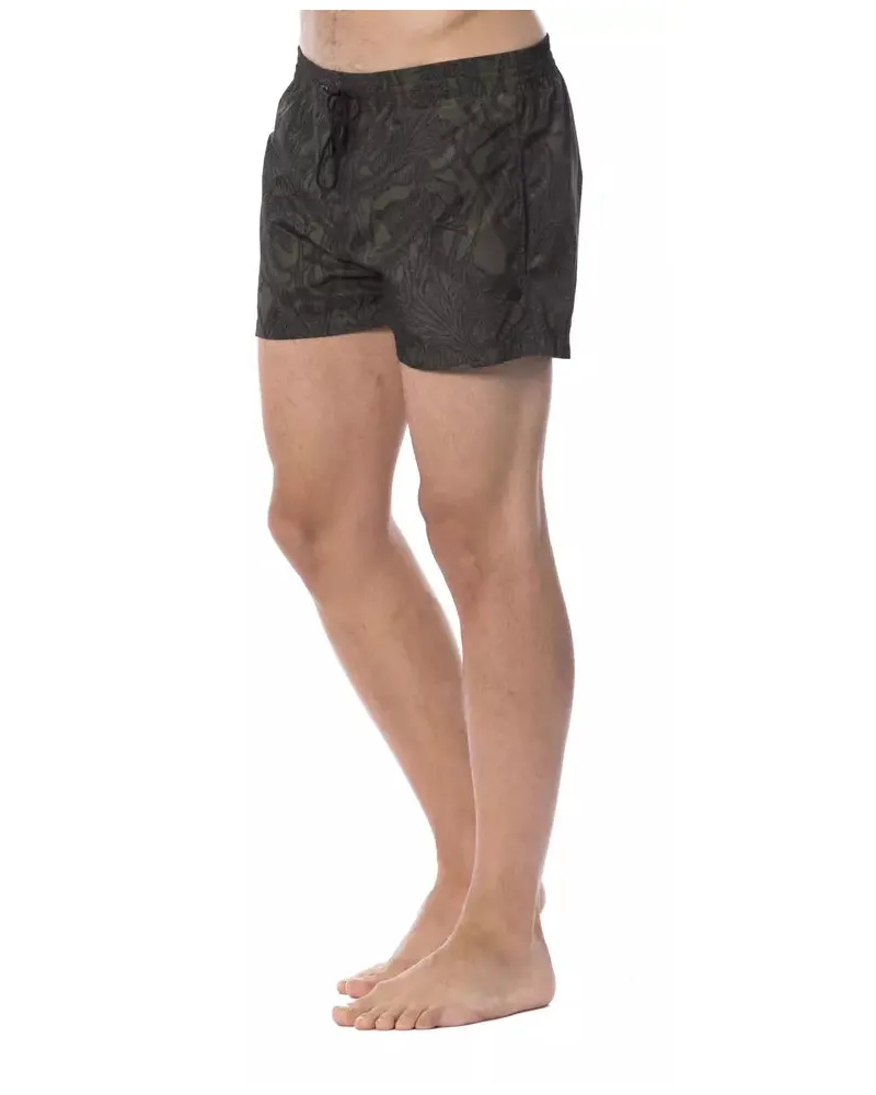 Roberto Cavalli Army Polyester Mens Swimwear Clothing Gray