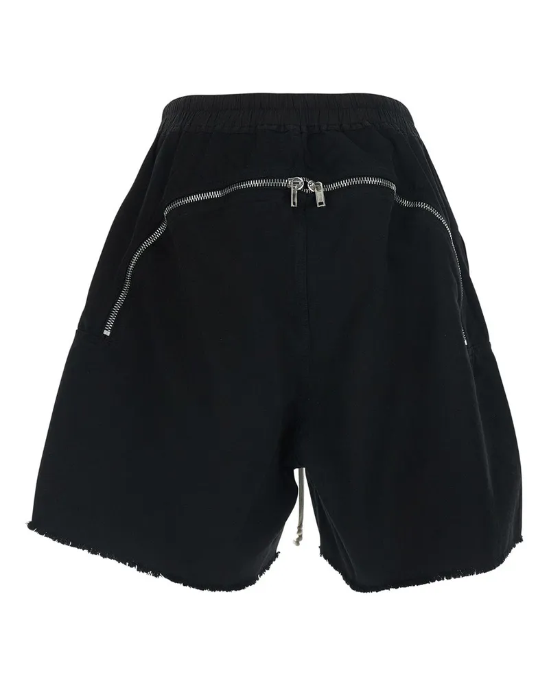 Rick Owens Cotton Drawstring Shorts — Black Black
