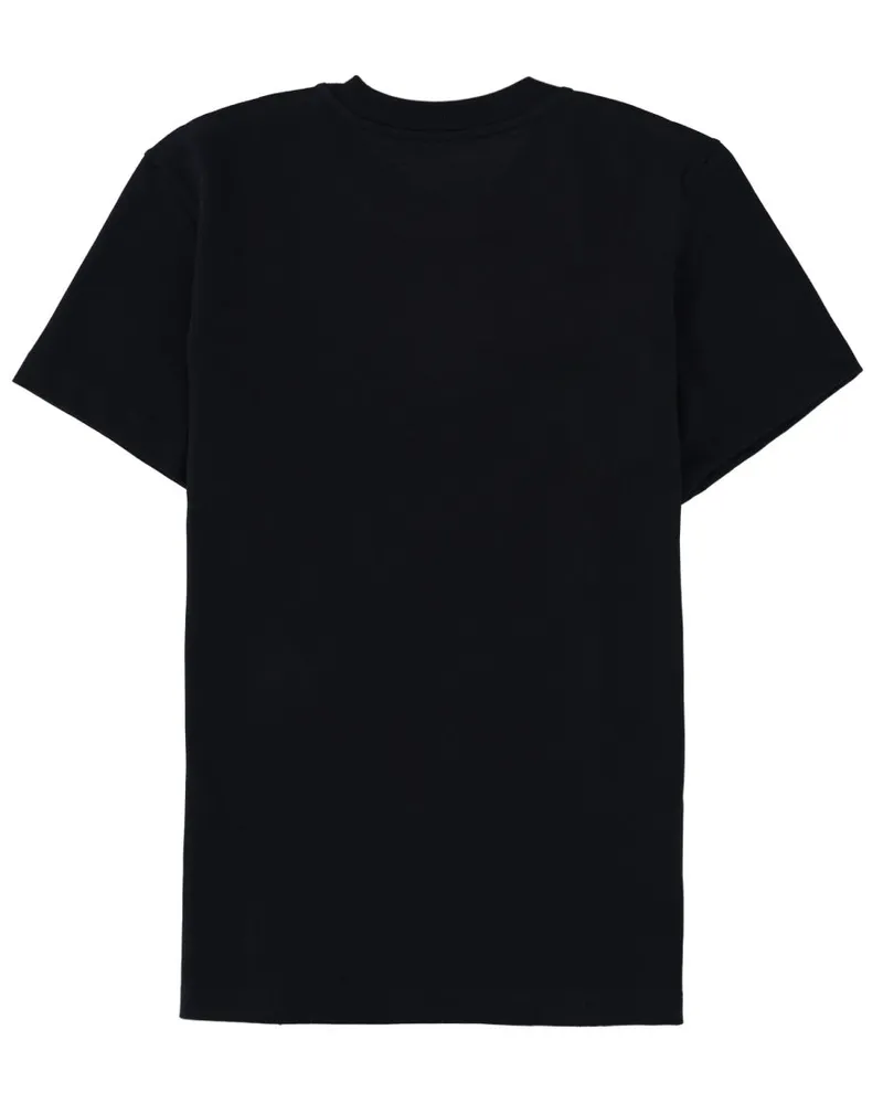 Moncler Logo-Embroidered Cotton T-Shirt — Black Black