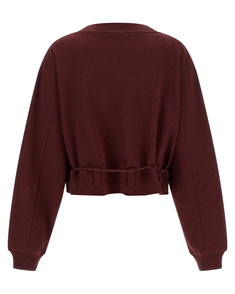Dries van Noten Women Bordeaux Cotton Sweatshirt Clothing Bordeaux