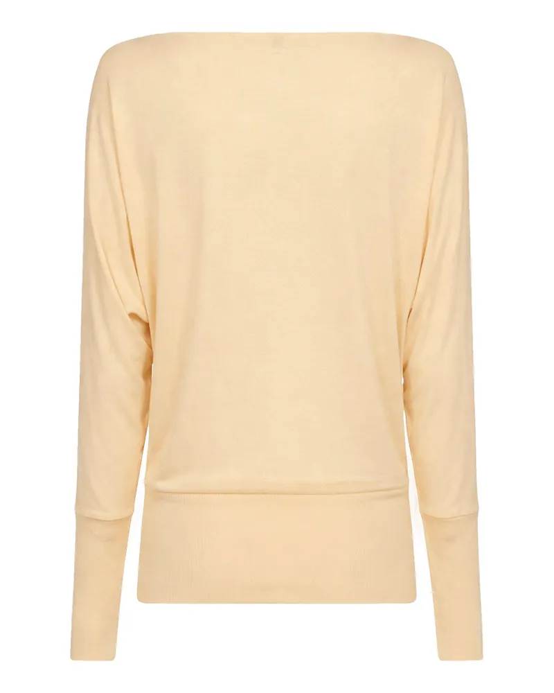 Totême Women Boatneck Viscose Top Yellow Knitwear Sweater Yellow