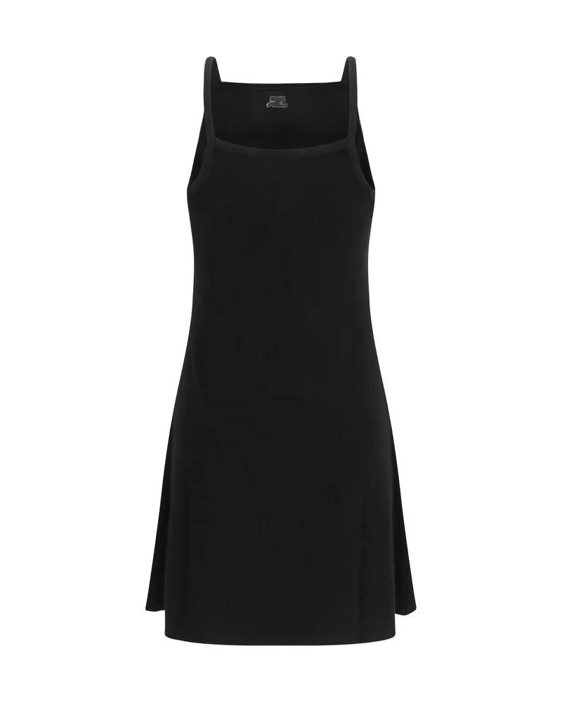 Courrèges Women's Black Viscose Casual Dress Black