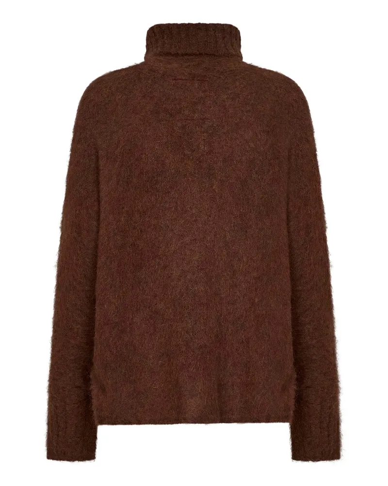Uma Wang Women's Turtleneck Sweater Alpaca Blend Brown Brown