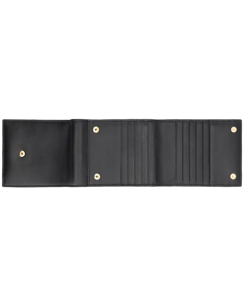 Balmain Lambskin Trifold Wallet — Black Black