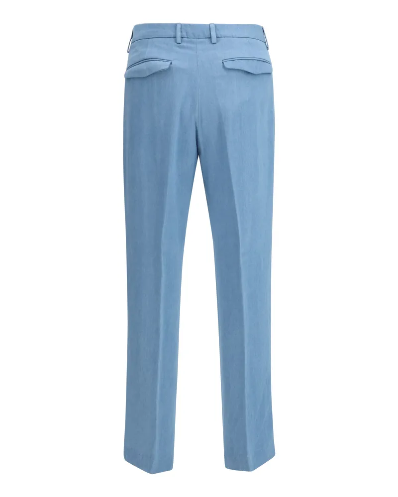 CRUNA Men's Tailored Trousers Cerulean Tencel Blue