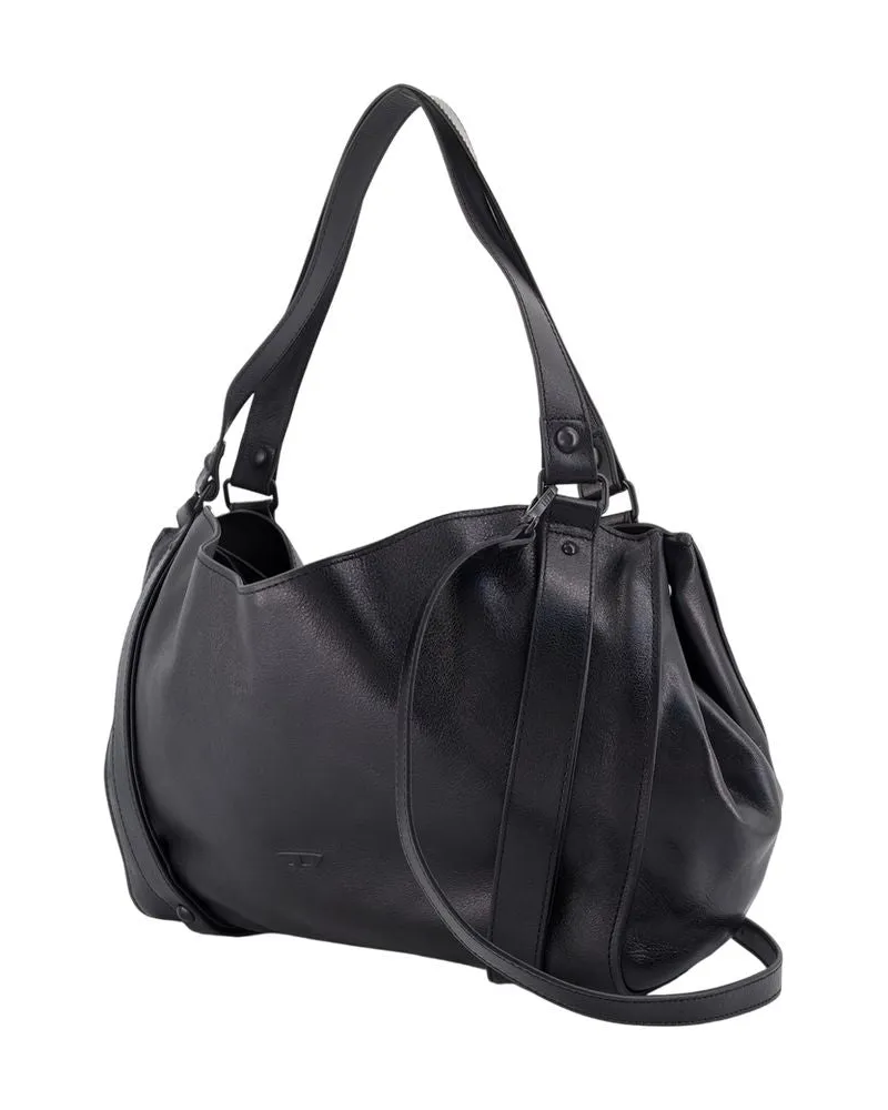 Diesel Leather Shoulder Bag — Black Black