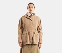 Women's Short Nades Beige Parka Down Jackets Coat