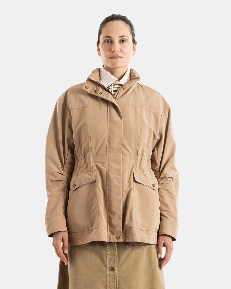 Moncler Women's Short Nades Beige Parka Down Jackets Coat Beige
