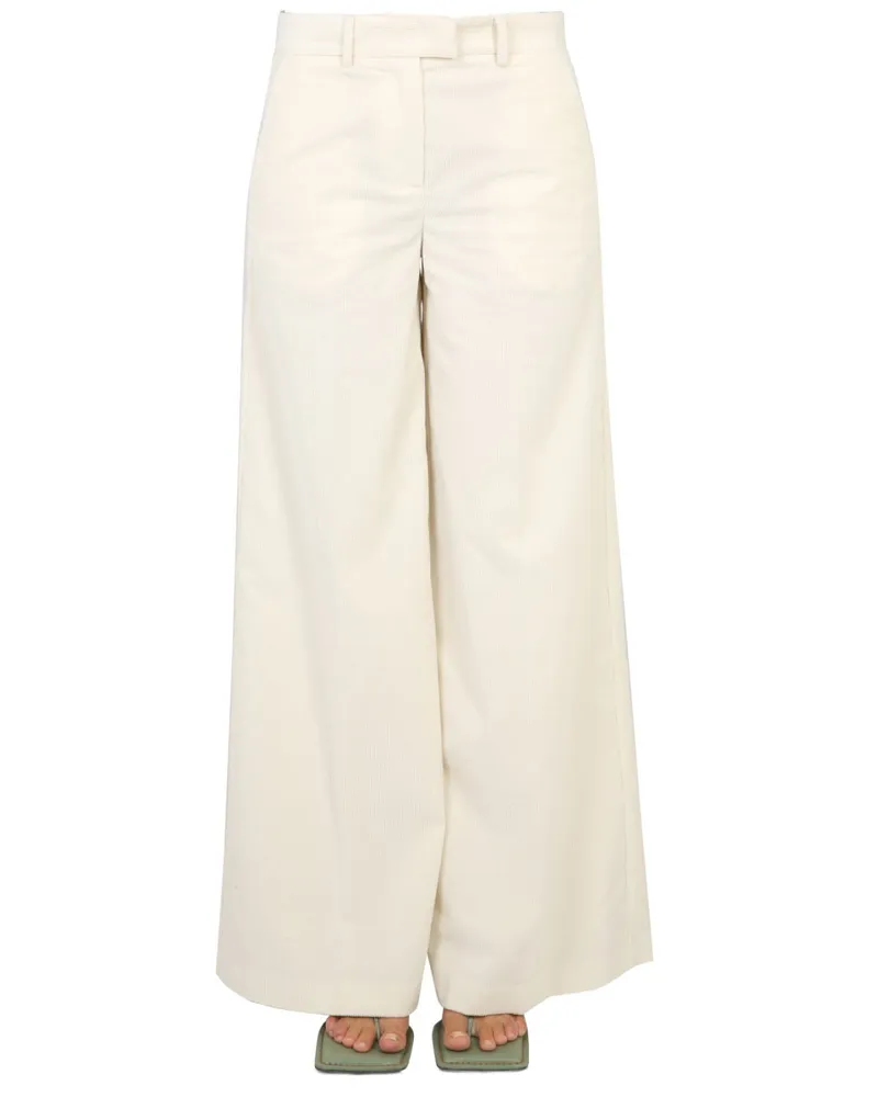 Ballantyne Cotton Palazzo Trousers — Beige Beige