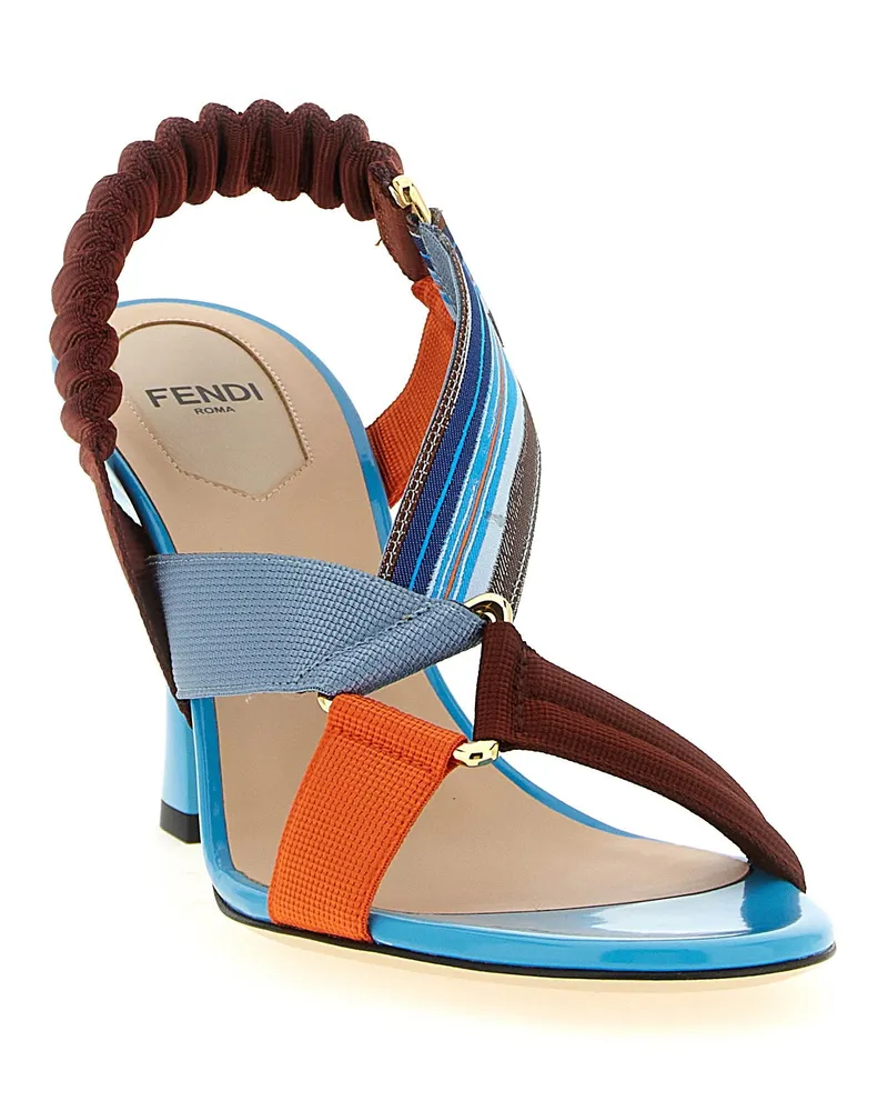 Fendi Colibrì Sandal Heel — Blue Blue