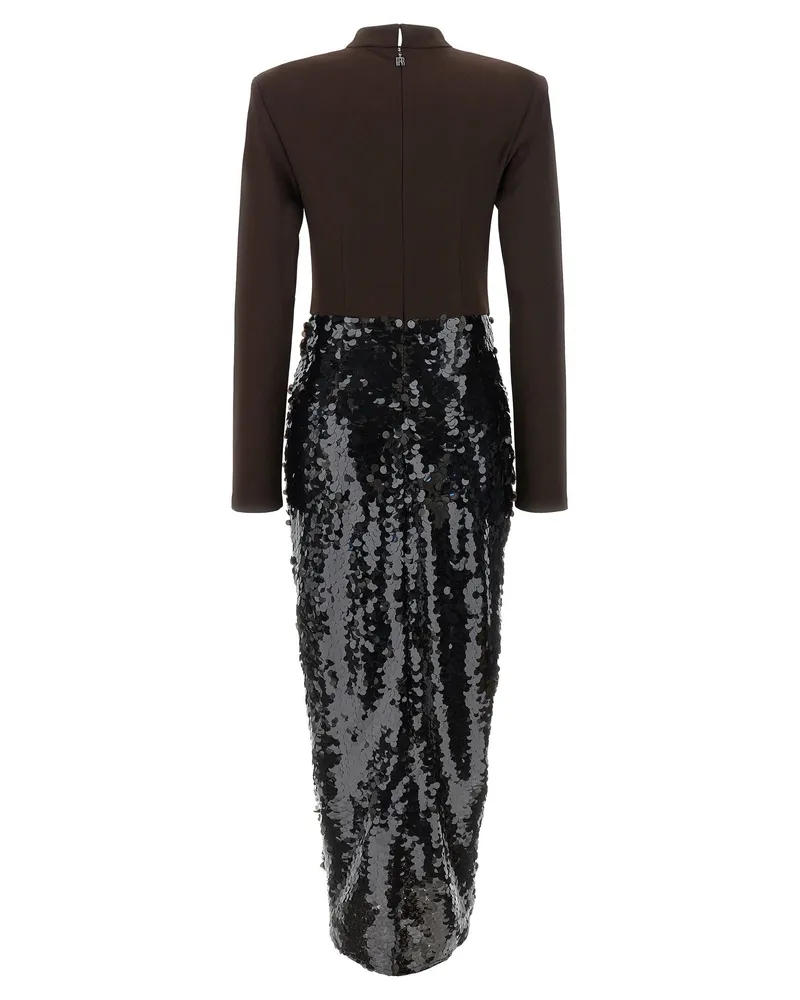 ROTATE Birger Christensen Dress — Brown Brown