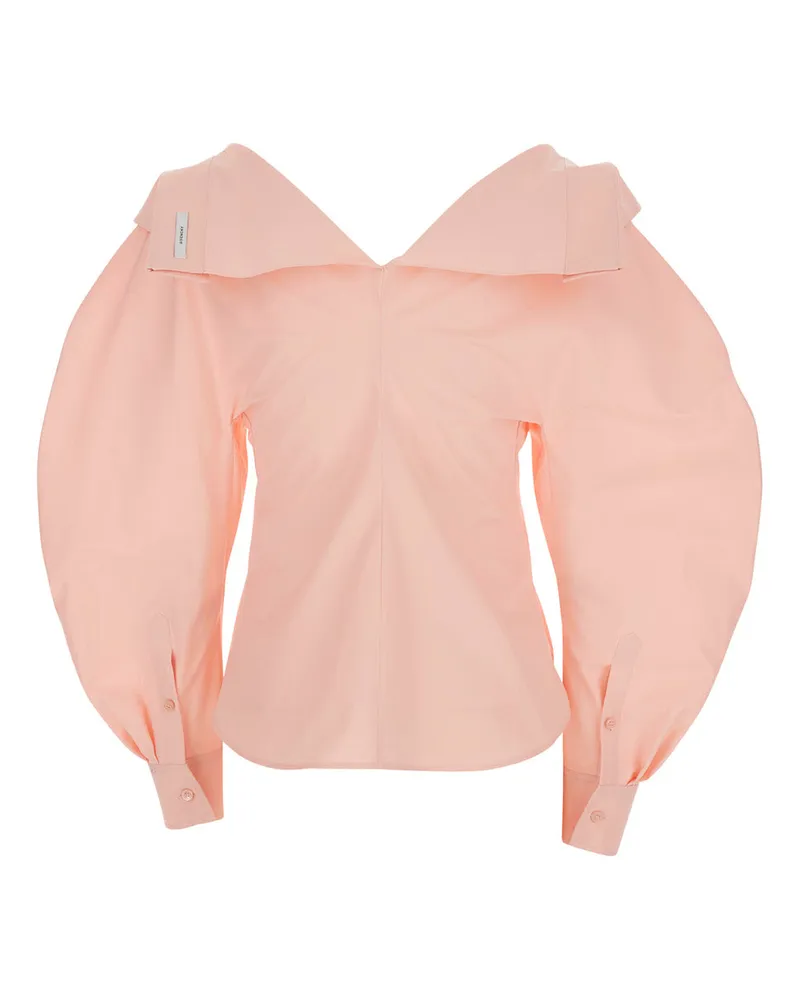 Givenchy Women's Fitted Shirt Pink Cotton Blouses Pink