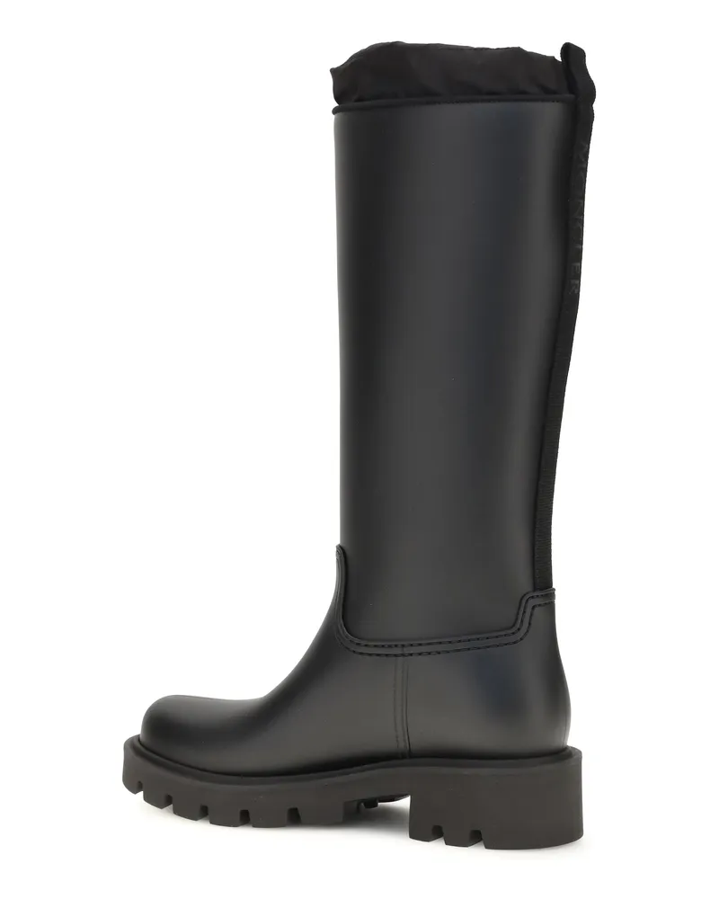 Moncler Women's Knee-High Kickstream Boots Black Upper Pvc Black