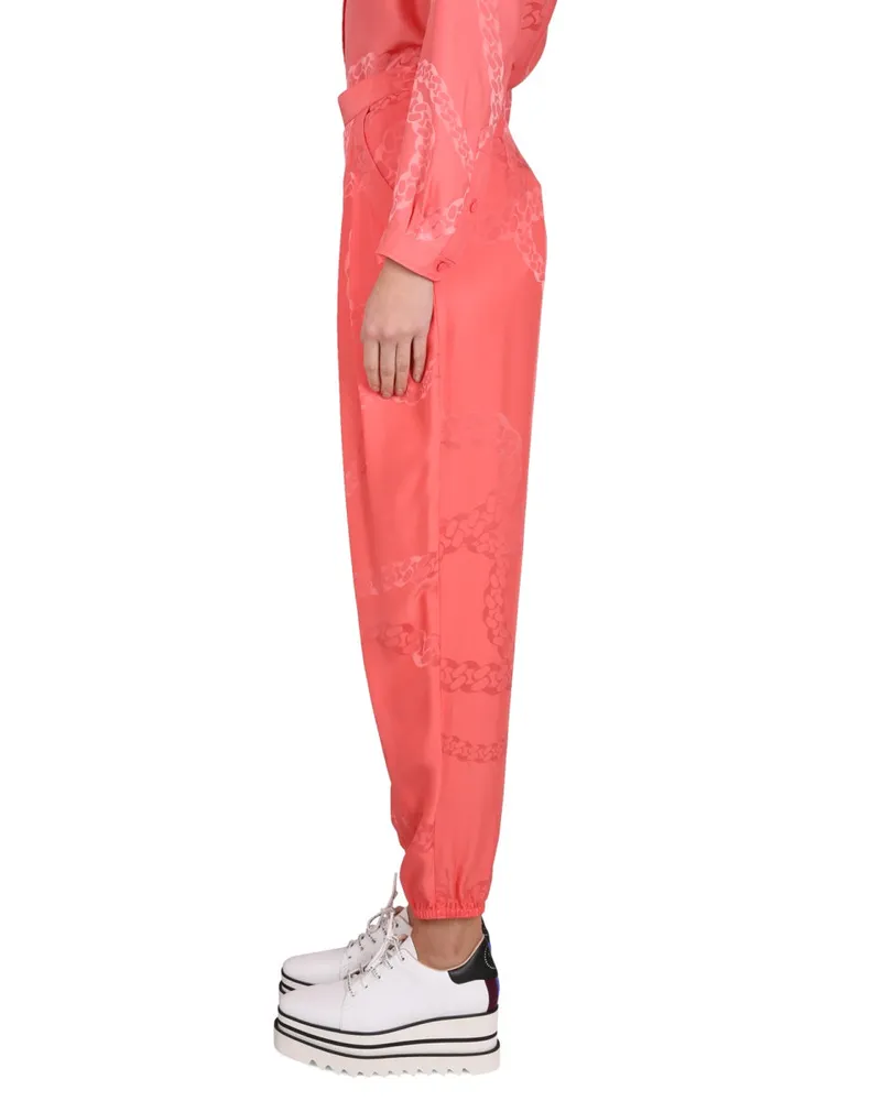 Stella McCartney Silk-Viscose Blend Trousers — Pink Pink