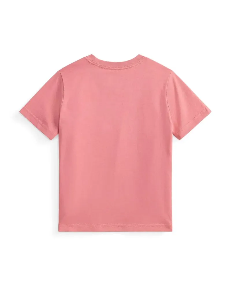 Ralph Lauren Logo-Embroidered Cotton T-Shirt — Pink Pink