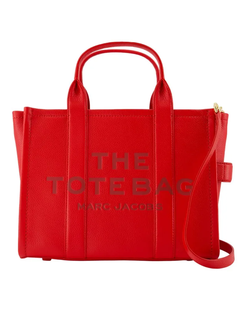 Marc Jacobs Women's The Medium Tote -  Leather Red Cowhide Bags Totes-Shopping-Bags Red