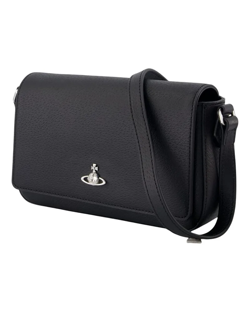 Vivienne Westwood Leather Crossbody Bag — Black Black