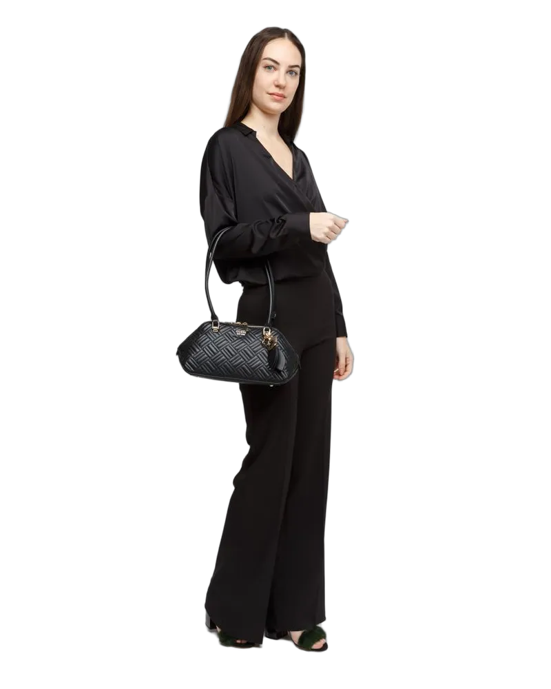 Guess Women's Satchel Black Polyurethane Satchel-bags Black