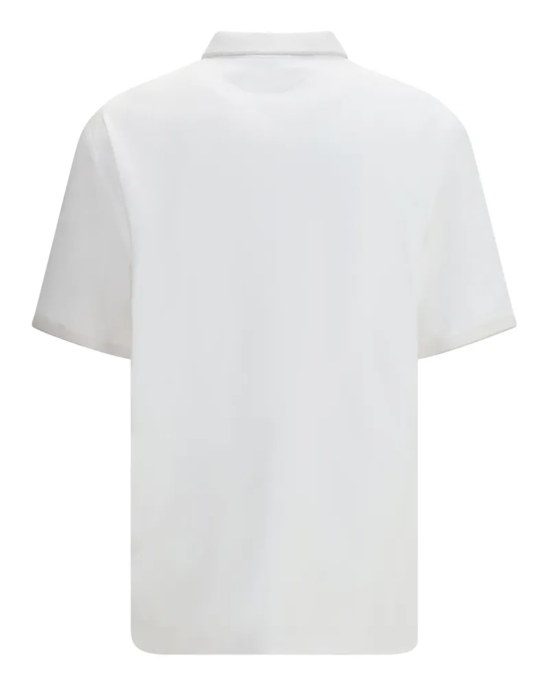 Brunello Cucinelli Men's Polo Cotton Jersey With Short Sleeves Bianco Ottico+perla Shirts T-shirts And Polos White