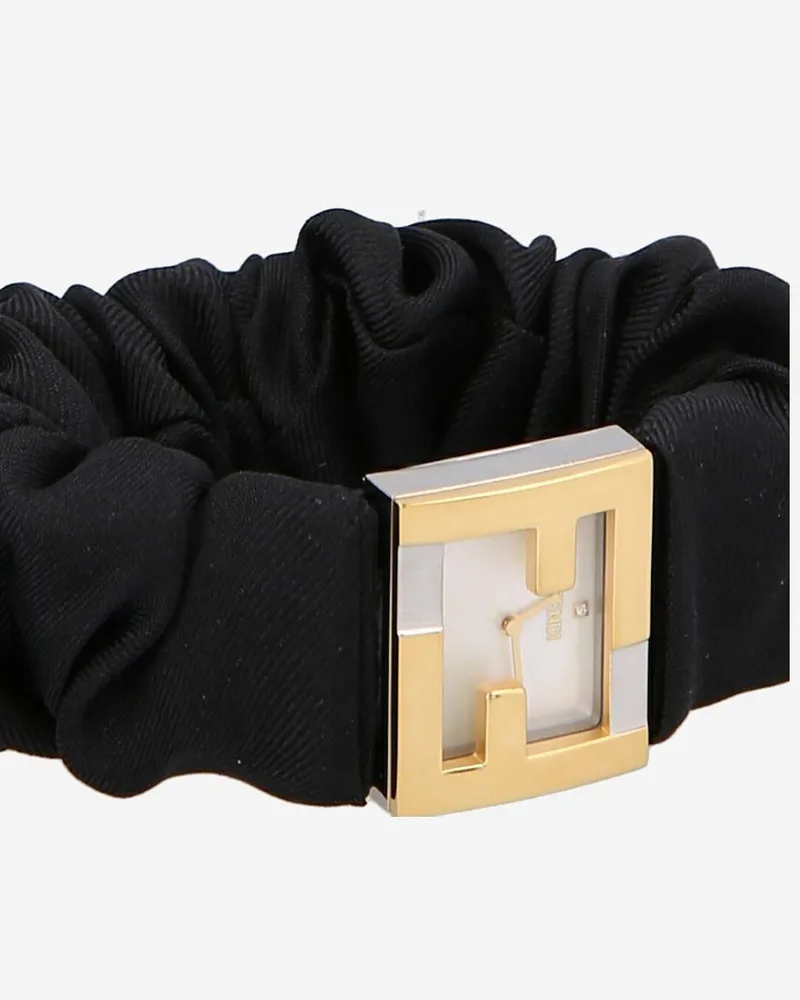 Fendi Women's Watch Baguette Black Stainless Steel Watches Black