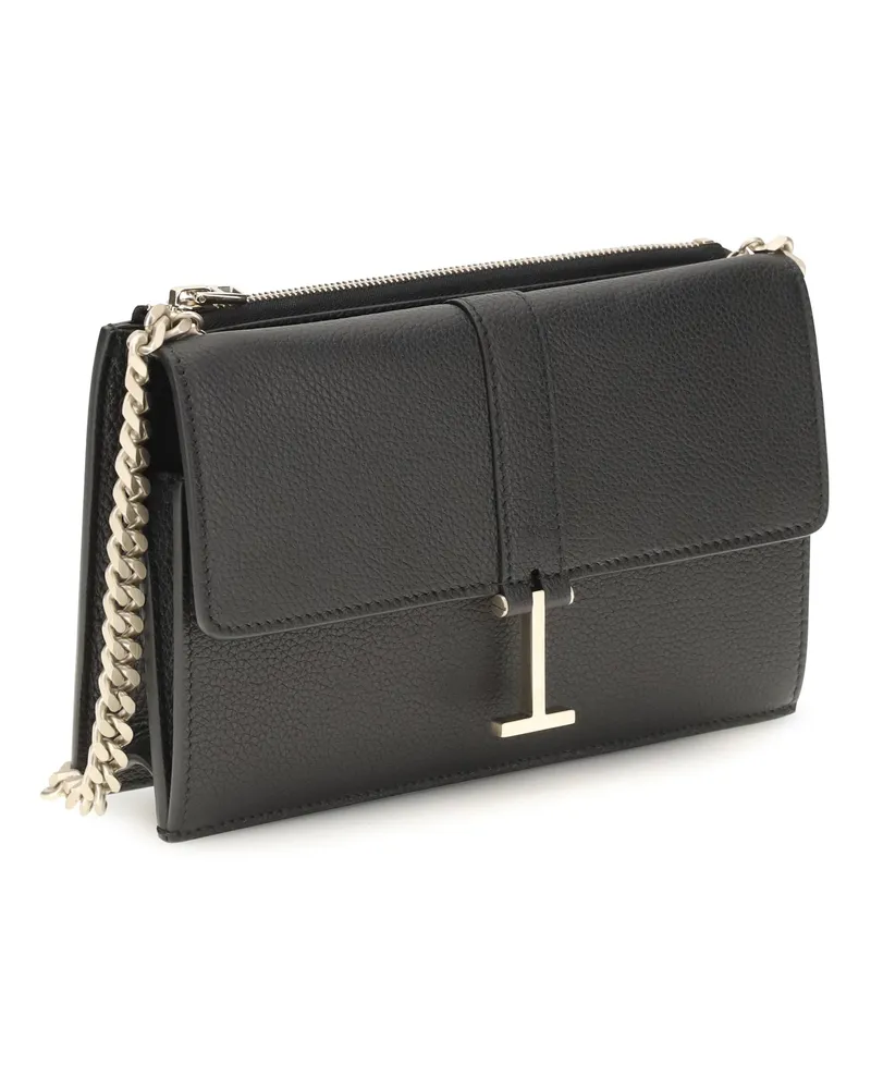 Tom Ford Women's Chain Shoulder Bag Black Calf Leather Bos Taurus Black