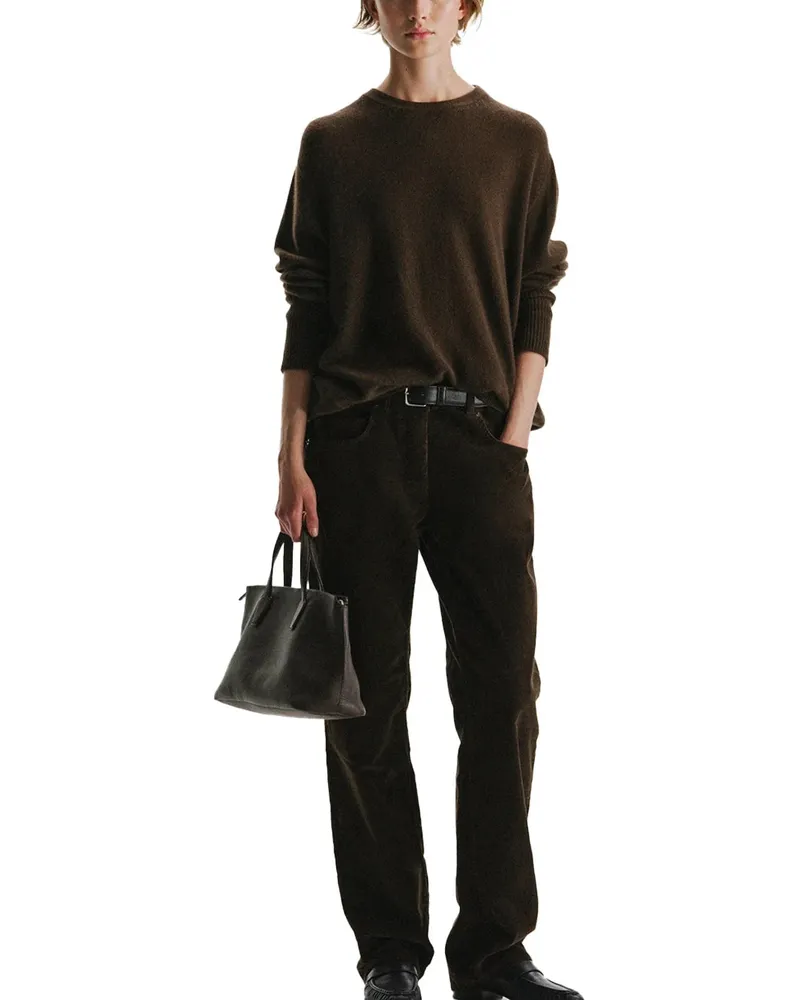 The Row Frava Pant Joggers — Dark Brown Dark