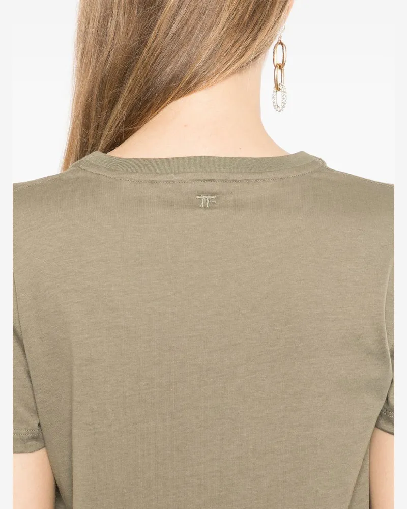 Tom Ford Women's T-Shirt Olive Green Cotton T-Shirts & Jerseys Green