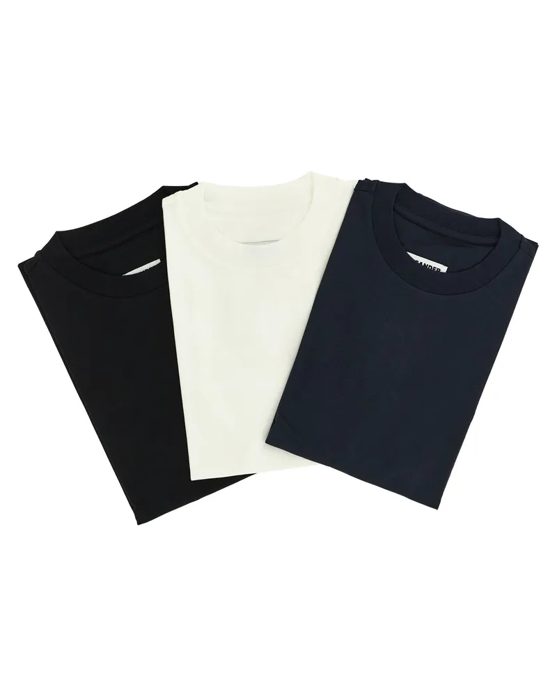 Jil Sander Cotton 3-Pack T-Shirt — Multicolor Multicolor