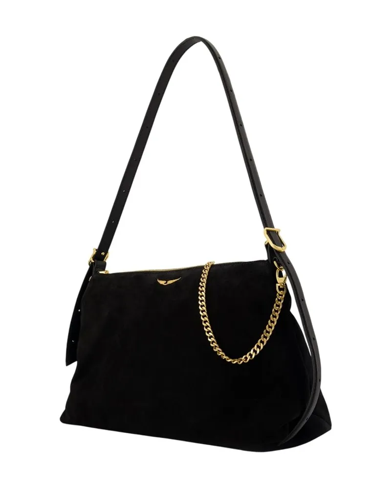 Zadig & Voltaire Leather Shoulder Bag — Black Black
