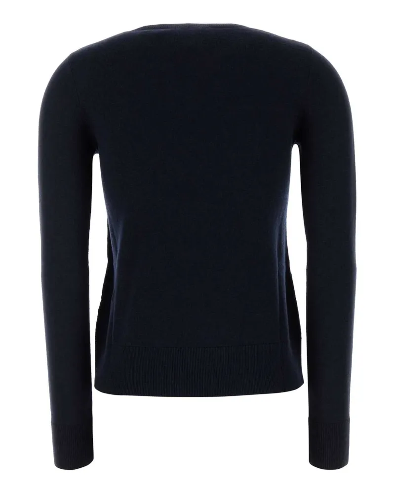 Max Mara Women's Midnight Blue Wool Idoneo Sweater Blu Marino Exterior: Maglieria Navy