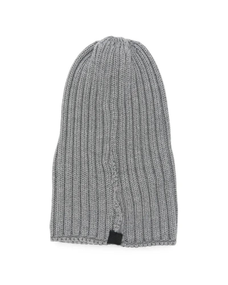 Borsalino 0012W Ribbed Wool-Blend Flat Cap — Gray Gray