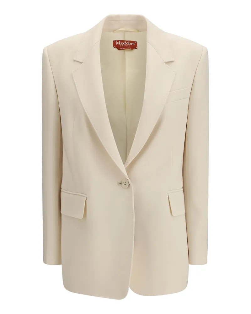 Max Mara Women's Blazer Bosco Beige Triacetate Jacket Beige