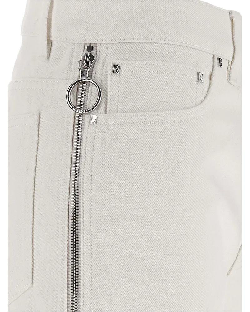Paco Rabanne Zip-Detail Cotton Jeans — White White