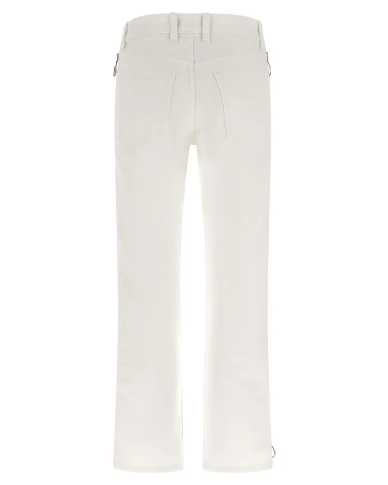 Paco Rabanne Zip-Detail Cotton Jeans — White White