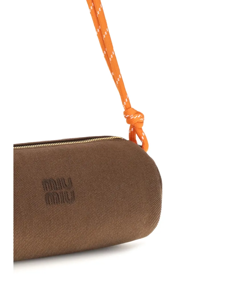 Miu Miu Recycled Polyamide Wallet — Brown Brown