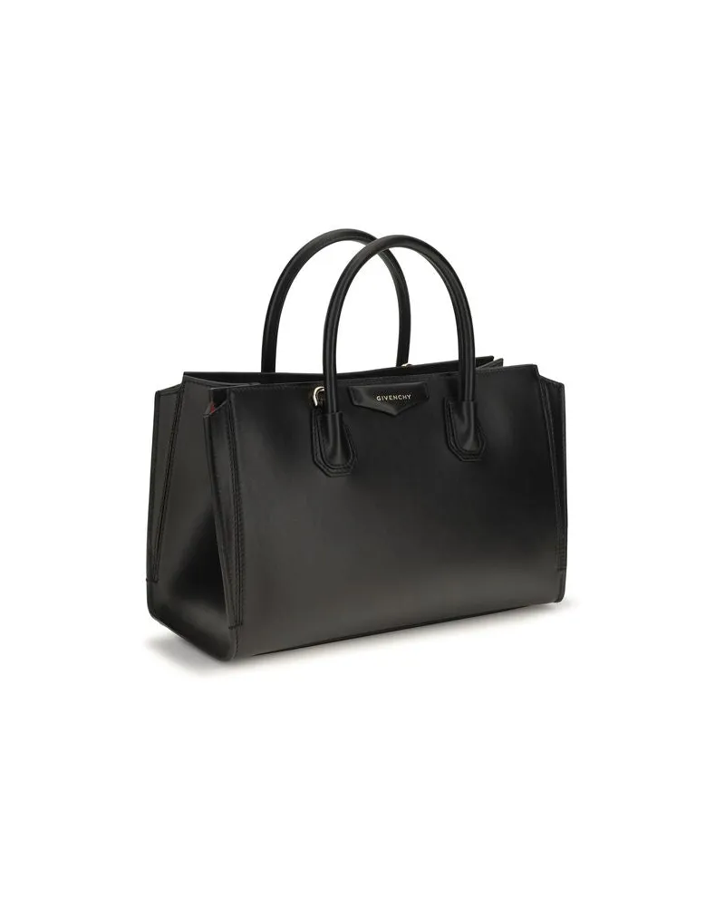 Givenchy Calfskin Leather Top Handle Bag — Black Black